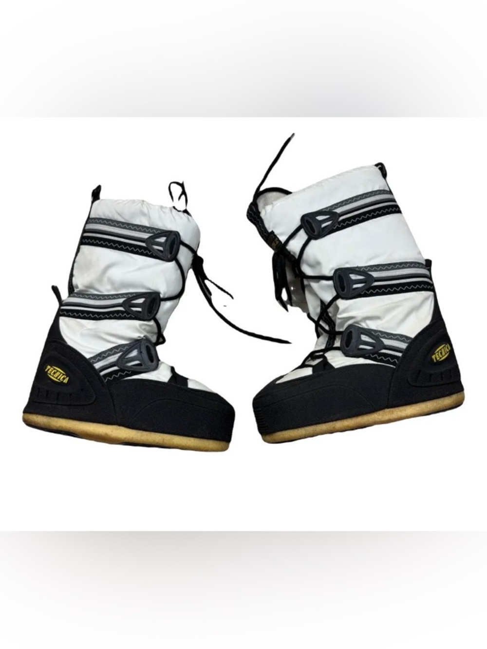 Authentic Tecnica MOON BOOT Nylon White /black The Original, 42-44 made in Italy